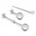 Asymmetric Eternelle Dropping Earrings With Pearl And Mother Of Pearl