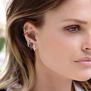 Serpentine Hoop Earrings
