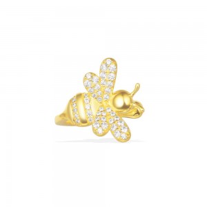 Mono Yellow Silver Bumble Bee Ear Jacket