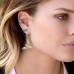 Yellow Silver Green Rexy Stud Earrings