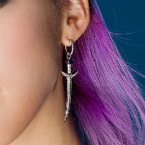 Asymmetric Sword Earring Set