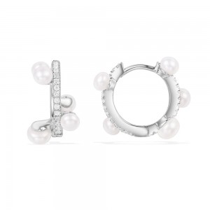 Saturne Pearl Hoop Earring