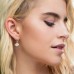 Yellow Silver Planet Earrings In Pair