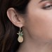Yellow Silver Arc-en-ciel Pineapple Earrings