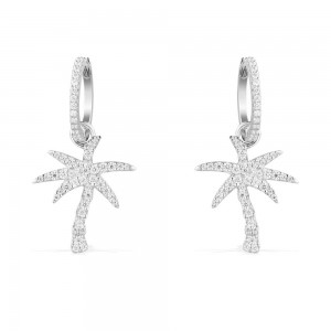 Silver Palm Tree Earrings
