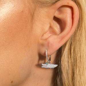 Silver Croco Earrings