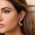 Safty Pin Mono Sliver Earring With Pearl