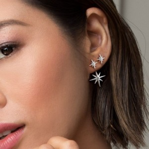 Meteorites Asymmetric Underlobe Earrings