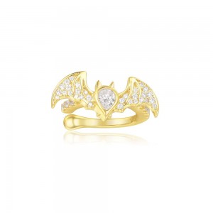 Yellow Silver Flying Bat  Ear Jacket