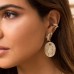 Yellow Silver Scarab & Shark Earring