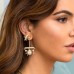 Yellow Silver Shark Stud Earrings