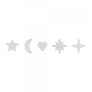 Silver Night Sky Earrings Set