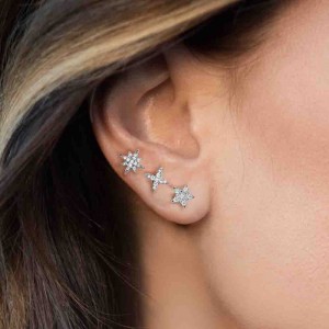 Silver Night Sky Earrings Set