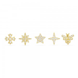 Yellow Silver Mix & Match Stud Earrings Set