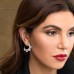 Silver Moon Earrings With Pearls