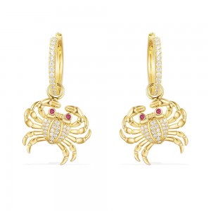 Yellow Silver Sea Crab Earrings
