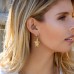 Turtle Asymmetric Earrings - yellow silver