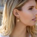 Yellow Silver Seashell Stud Earrings