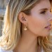 Yellow Silver Seashell Earrings