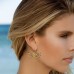 Bird Asymmetrical Earring - yellow silver