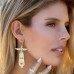Egyptian Figurine Earring - yellow silver
