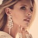 Statement Asymmetric Floral & Butterfly Silver Earrings