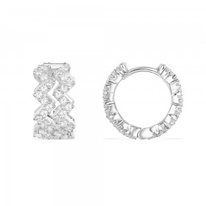 Silver Up And Down Earrings