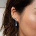 Mono Navy Silver 'Safety Pin' Earring