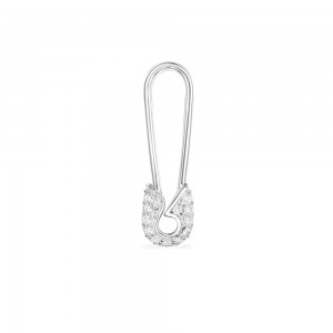 Mono Silver 'Safety Pin' Earring