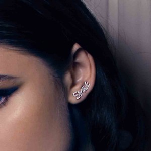 Mono Silver 'Smile' Earring