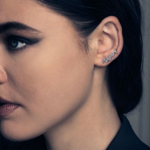 Mono Silver Happy Earring