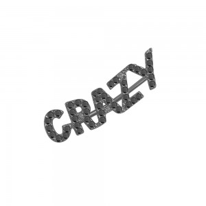 Mono Black Silver Crazy Earring
