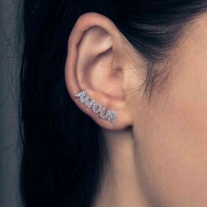 Mono Silver 'Amour' Earring