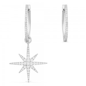 Meteorites  Asymmetric Silver Earrings