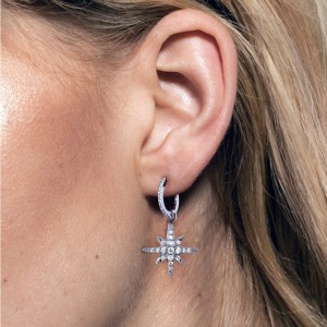 Little Meteorites Asymmetric Silver Earrings