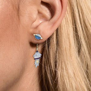 Asymmetric Multi-colour Rocket & Planet Earring  Large Set
