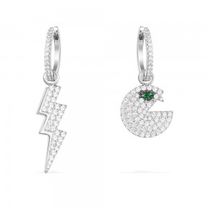 Asymmetric Silver 'pac' Earrings