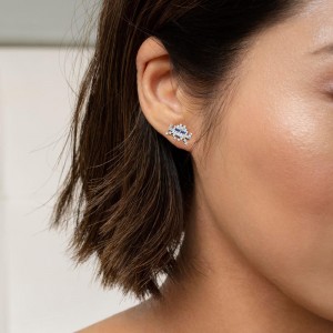 Silver 'space Shooter' Stud Earrings