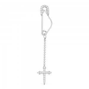Mono Silver 'Cross' Earring