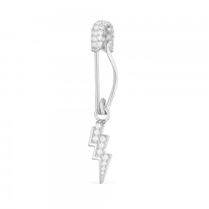 Mono Silver 'Lightning Bolt' Earring