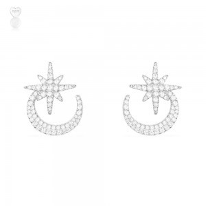 Silver Météorites De Noël Stud Earrings