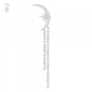 Mono Silver Météorites De Noël Long Earring