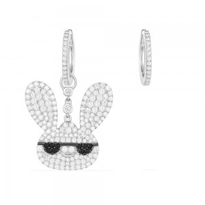 Asymmetric Silver  Bad Rabbit Earrings