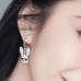 Asymmetric Silver  Bad Rabbit Earrings
