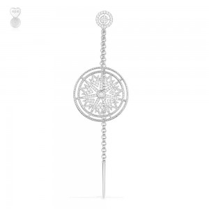 Mono Silver Harmonie Healing Earring With Chain