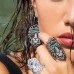 Asymmetric Dark Gray Silver 'fÉroce ' Earrings