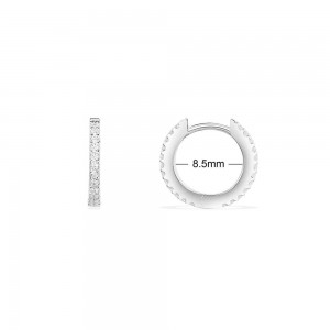 Promesse Silver Hoop Earrings（inner Diameter 8.5mm）