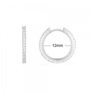 Promesse Silver Hoop Earrings（inner Diameter 12mm）