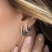 Promesse Silver Hoop Earrings（inner Diameter 12mm）