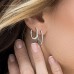 Promesse Silver Hoop Earrings（size：11 X 13 Mm）